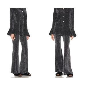 Sleeper Lurex Shimmer Black Lounge Pants NWT Size Small Holiday Sparkle